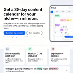 Niche Social Media Content Calendar Generator