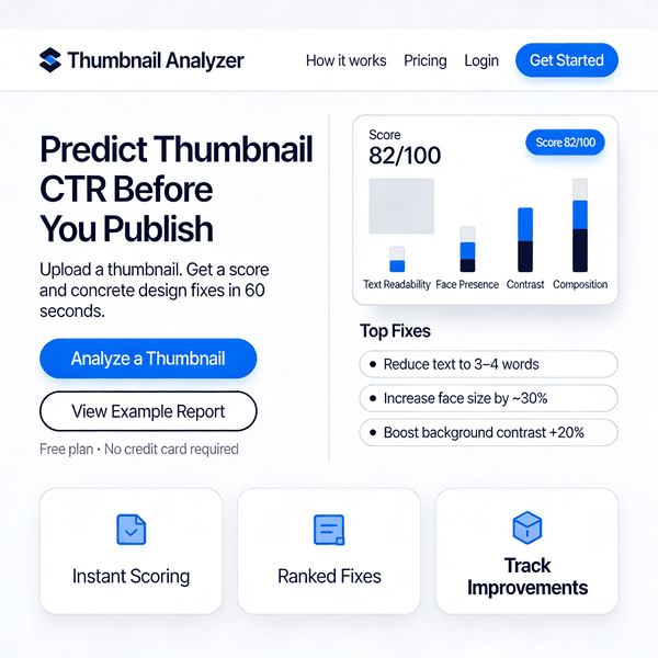 YouTube Thumbnail Performance Analyzer
